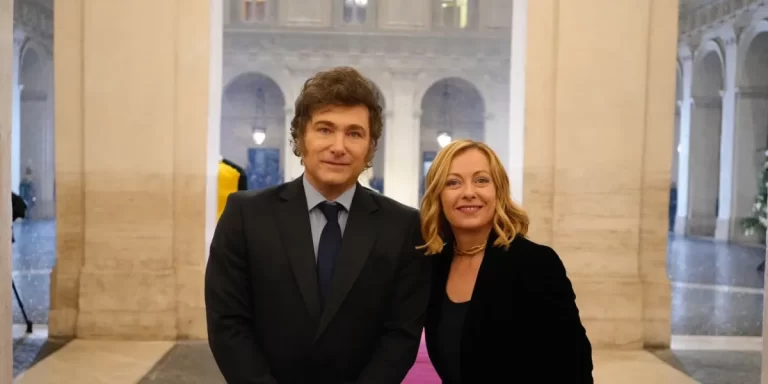 Javier Milei se reunió en Roma con Giorgia Meloni