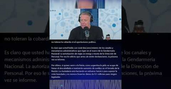 Fantino le recomendó a Villarruel que renuncie: “Pensá si te conviene seguir acá, Vicky”