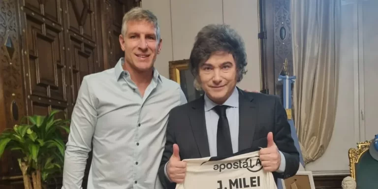 Javier Milei se reunió con Martín Palermo en Casa Rosada