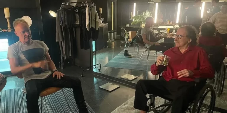 Dos grandes se saludan: Charly García y Sting juntos en Buenos Aires