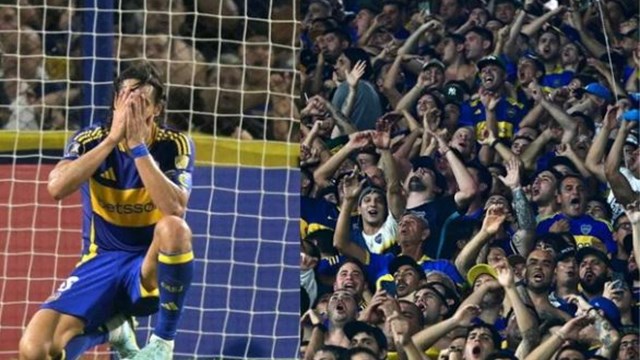 “Vamos Edin, arriba”: hinchas de Boca fueron a respaldar a Cavani al entrenamiento