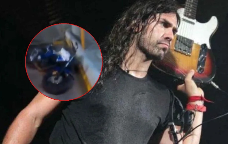 El video del violento episodio del cantante de La Mancha de Rolando: arrolló una moto y se escapó