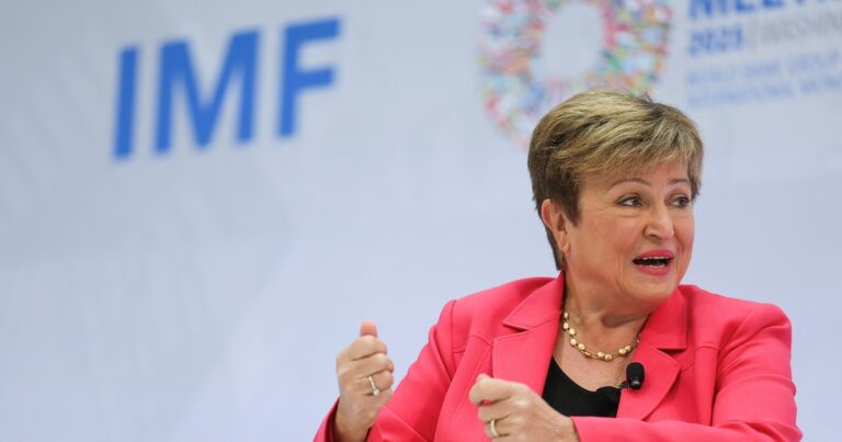 Kristalina Georgieva destacó las previsiones de crecimiento de la Argentina en medio de la desaceleración global