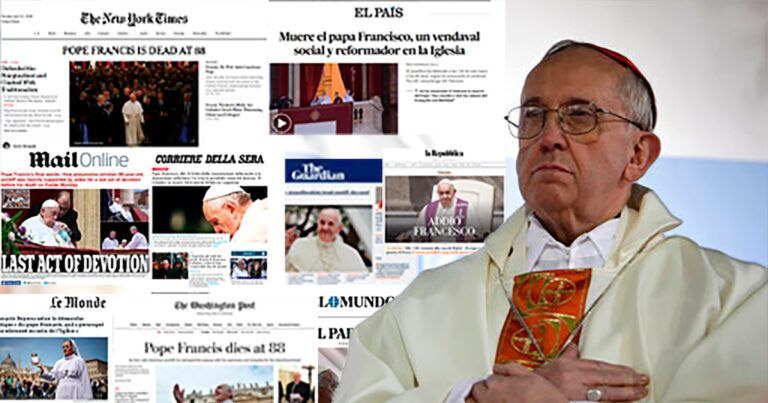 La muerte del papa Francisco en los diarios del mundo