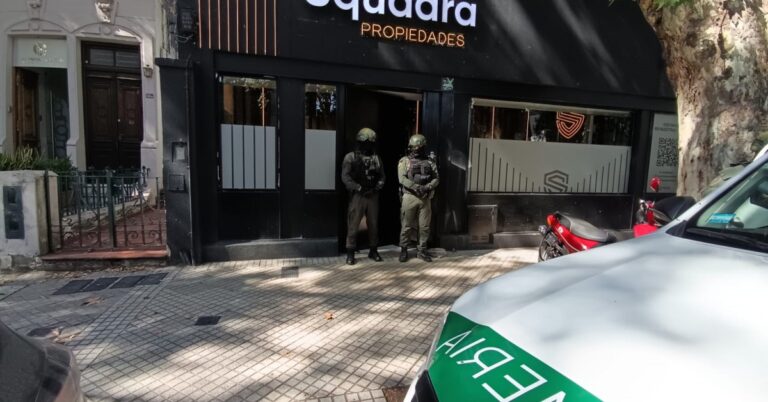 Allanan una inmobiliaria top de Rosario por una pista narco
