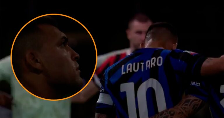 El homenaje al Papa Francisco en la semifinal de la Copa Italia entre Inter y Milan: la emoción de Lautaro Martínez
