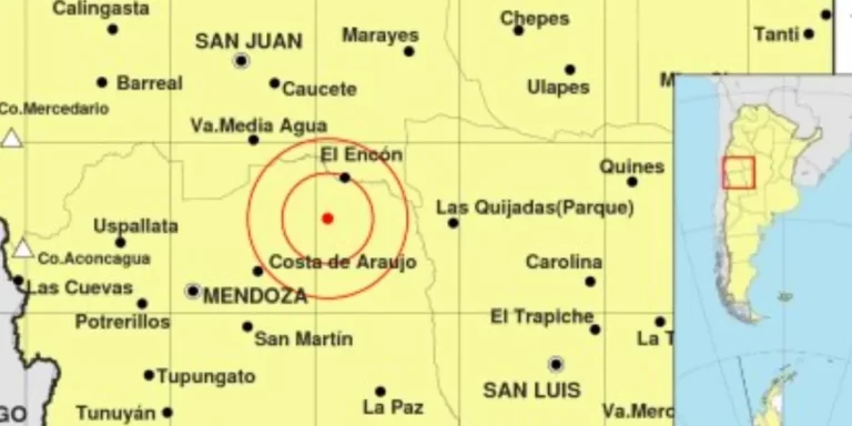 Fuerte sismo en la provincia de Mendoza: alcanzó una magnitud de 5º en la escala de Richter