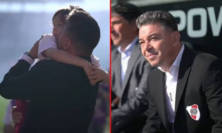 El emocionante video de Gallardo con su hijo menor antes de ganarle el clásico a Boca