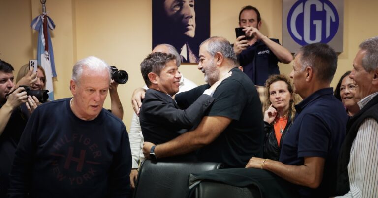 Kicillof se reunió con la CGT tras la marcha que unió a todo el arco sindical