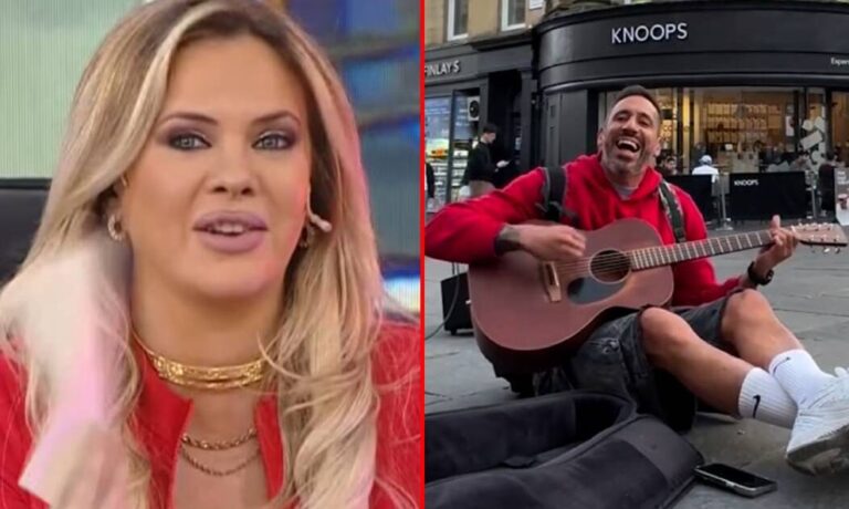 La terrible frase de Alejandra Maglietti al ver a su ex Jonás Gutiérrez toca la guitarra en la calle