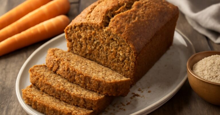 Budín de zanahoria y harina integral, rápida y fácil