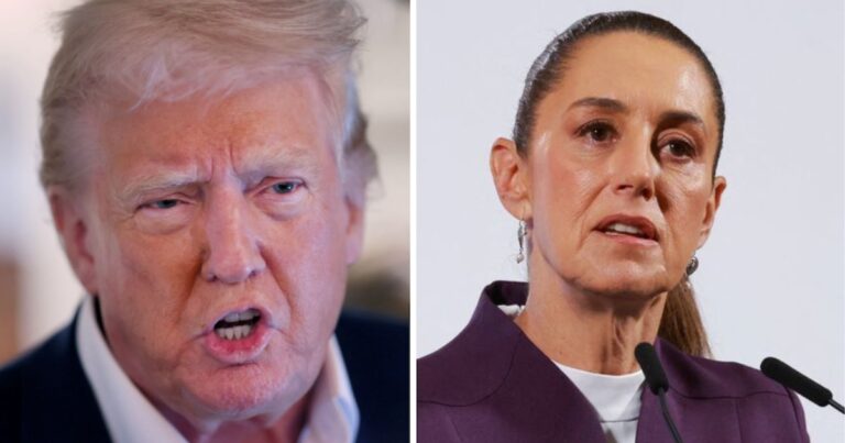 Trump aseguró que Claudia Sheinbaum rechazó la ayuda militar de EEUU por miedo a los cárteles mexicanos