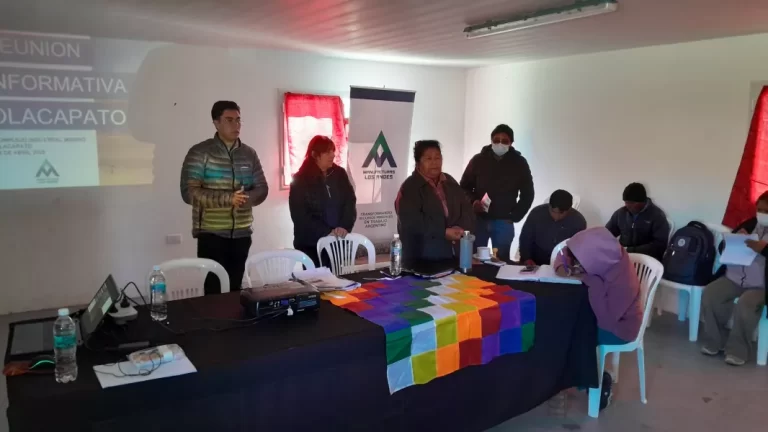 El Gobierno supervisó la reunión informativa sobre la planta Olacapato de Manufactura Los Andes