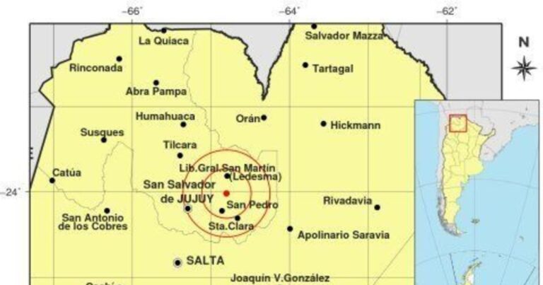 Un sismo de 3.6º sacudió a Jujuy y se sintió también en Salta capital