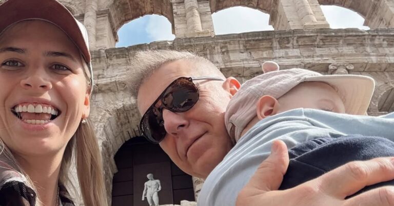 Las vacaciones en familia de Alejandro Fantino y Coni Mosqueira a Roma: “Con mi pequeño guerrero”