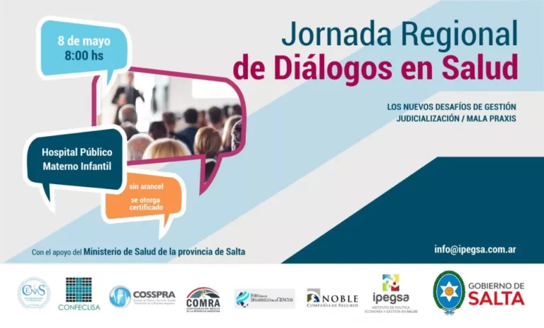 Mañana se realizará una Jornada Regional de Diálogos en Salud