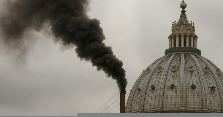 La primera fumata arrojó humo negro y no habemus papam