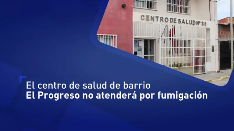 El centro de salud de barrio El Progreso no atenderá por fumigación