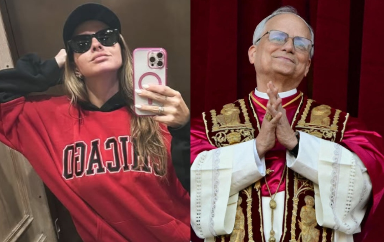 El insólito look con el que la China Suárez reaccionó a la asunción del Papa León XIV