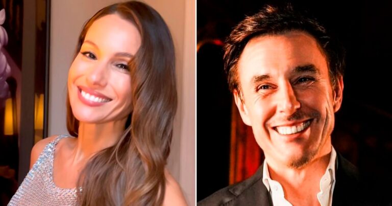 El reencuentro de Pampita y Roberto García Moritán en un acto escolar de su hija Anita