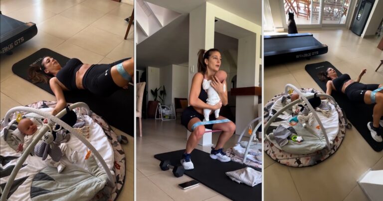 La rutina de entrenamiento de Sol Pérez junto a su hijo de un mes: “Volviendo de a poco”