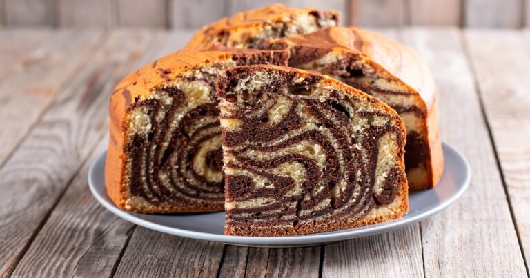 Receta de bizcochuelo marmolado, rápida y fácil