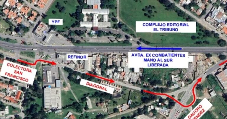 Desvío en Avenida Ex Combatientes por el Plan Vial Zona Sur: cómo será la nueva circulación