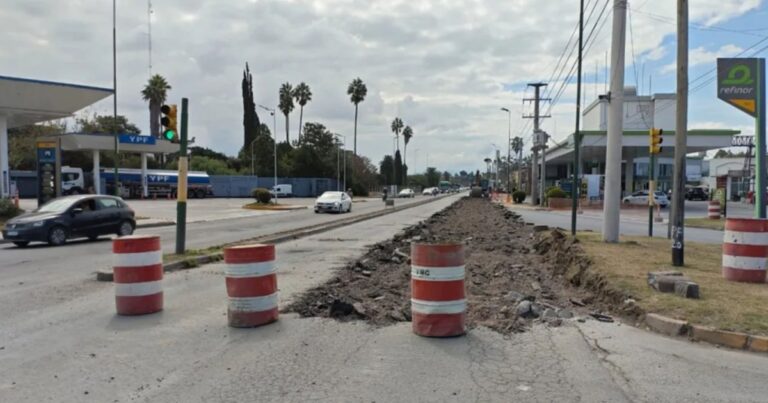 Tránsito restringido por obras: avanza la recuperación de la avenida Ex Combatientes de Malvinas