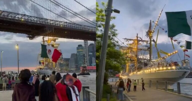 Dos muertos por el choque del buque mexicano contra el puente de Brooklyn