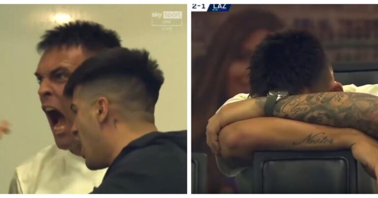 Video: Lautaro Martínez fue del festejo eufórico a la decepción por el empate del Inter ante la Lazio