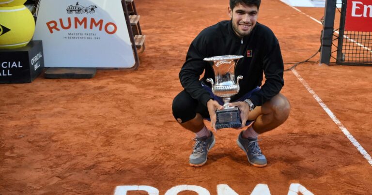 Carlos Alcaraz venció a Jannik Sinner y se quedó con el Masters 1000 de Roma