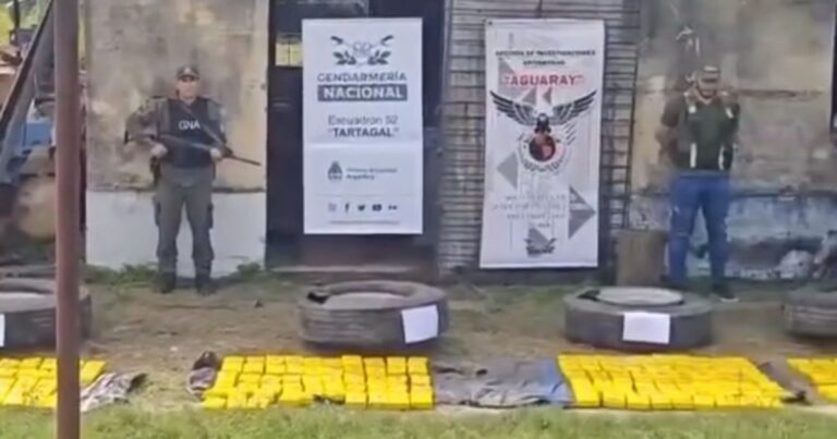 Golpe al narcotráfico: incautan 430 kg de cocaína en allanamiento a una gomería en General Mosconi