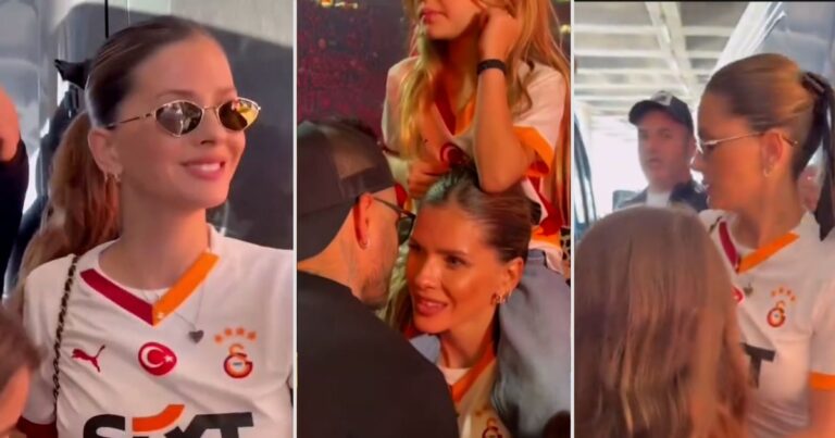 La euforia de la China Suárez en Turquía: selfies y festejos con Mauro Icardi y sus hijos en el campo del Galatasaray