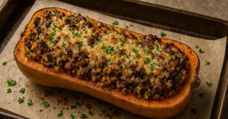 Receta de zapallo anco relleno al horno, rápida y fácil