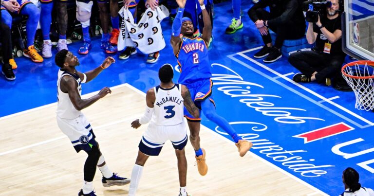 Playoffs NBA: con un Shai Gilgeous Alexander de colección, Oklahoma se puso 2-0 ante Minnesota en la final del Oeste