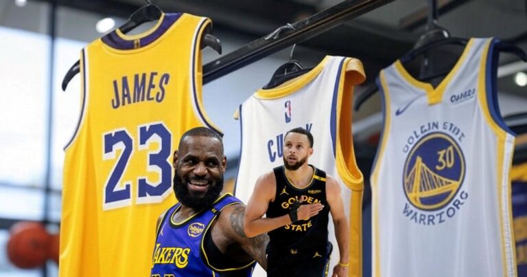 Mientras la camiseta de LeBron James con Los Angeles Lakers cuesta 199,99 dólares, esto es lo que vale la de Stephen Curry con los Golden State Warriors