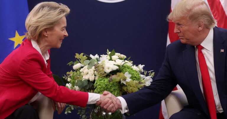 Ursula Von der Leyen dijo que mantuvo una “buena” conversación con Trump sobre las negociaciones comerciales