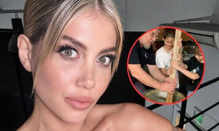 Wanda festejando el 25 de mayo con el papá de Mauro Icardi y le hizo una genial donación