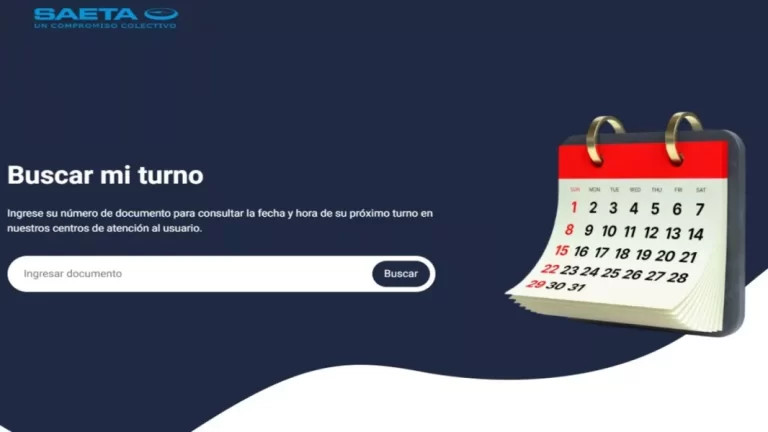 Consultá tu turno desde la web de SAETA