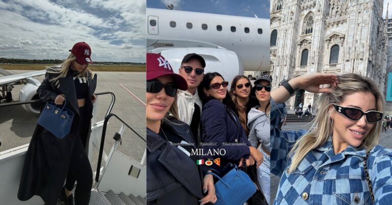 Las primeras horas de Wanda Nara en Milán: amigos, cumbia y diversión en la ciudad italiana
