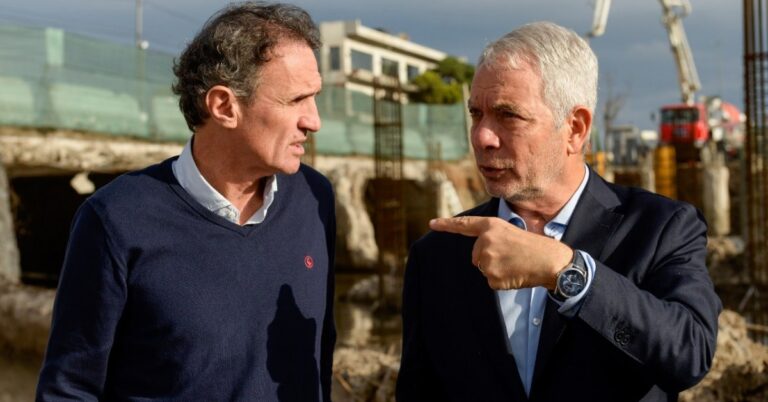 Katopodis y Alak recorrieron en La Plata las obras hidráulicas en Arroyo El Gato