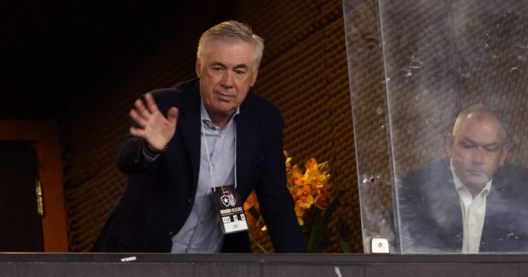 Carlo Ancelotti, presente en un partido de Copa Libertadores