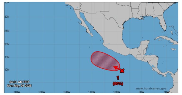 Invest 90-E podría convertirse en la tormenta tropical Alvin e inaugurar la temporada de huracanes en el Pacífico